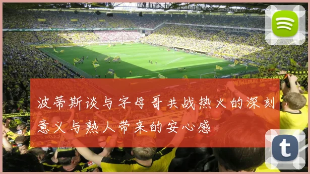波蒂斯谈与字母哥共战热火的深刻意义与熟人带来的安心感